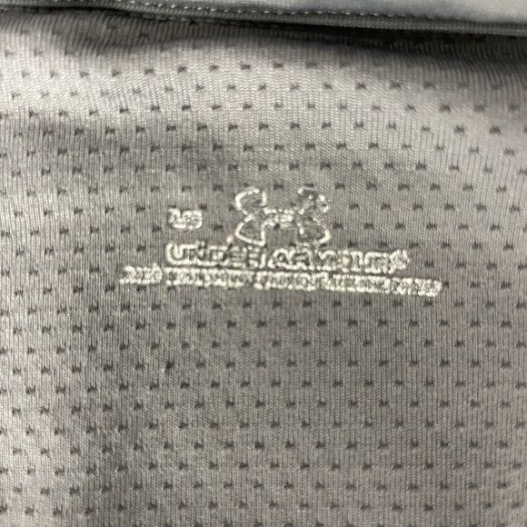 Under Amour Men's Quarter Zip Tab Collar Pullover Grey Fleece Large - Picture 6 of 7